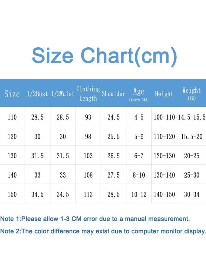 GGEROU Princess Costumes Girls Dress with Clothing Crown Magic Wand Necklace Ring Earrings Gloves for Toddler Children Birthday Party Cosplay Outfits Adventure Clothes  - Image 2
