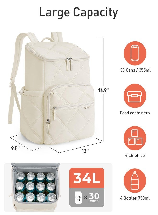 TOURIT Insulated Backpack Cooler: 30 Cans Waterproof Leakproof Cooler Backpack Soft Cooler Bag Beach Travel Picnic Camping Black - Image 5