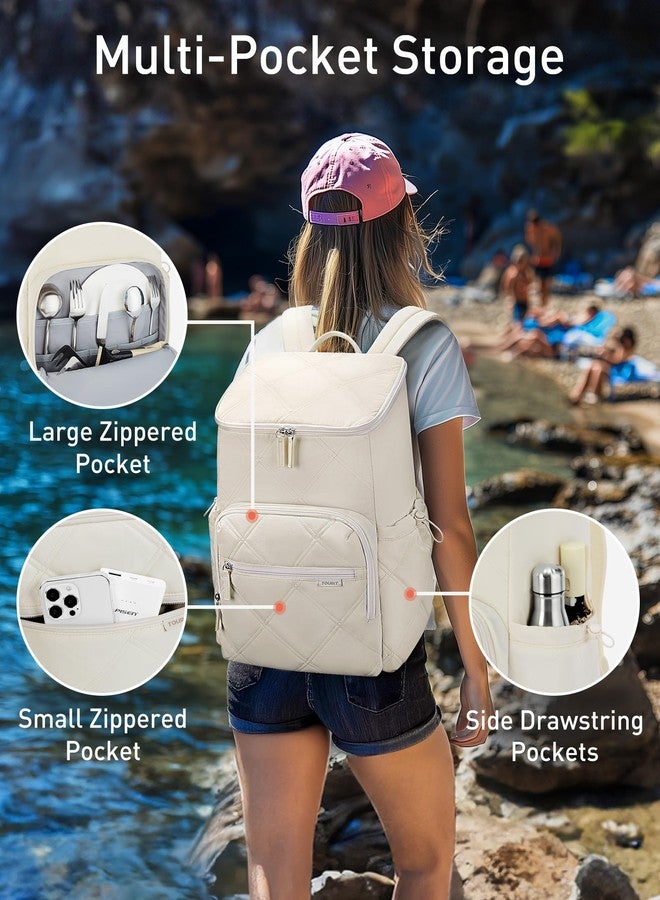 TOURIT Insulated Backpack Cooler: 30 Cans Waterproof Leakproof Cooler Backpack Soft Cooler Bag Beach Travel Picnic Camping Black - Image 4