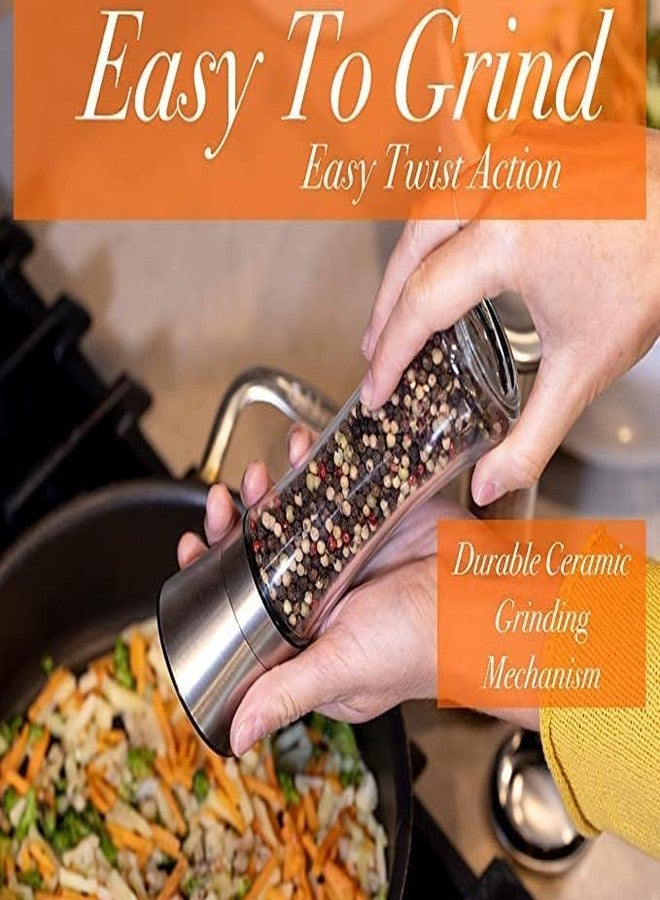 Shulabh creative 2-in-1 Salt and Pepper Grinder/Crusher with Adjustable Coarseness - Stainless Steel Mill Shaker for Perfect Seasoning - 1 Piece - Image 5