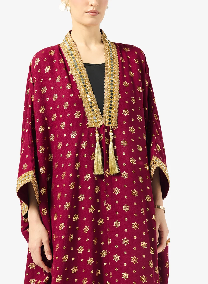 Golden Apple  Golden Printed Abaya for Women | Best Price UAE
