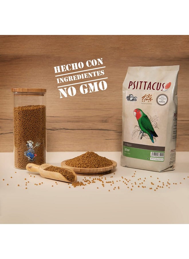 PSITTACUS - Minor 1 Lb | Complete Pellet Diet For Lovebirds, Parrotlets And Green Cheeks | Premium Food For Birds, 100% NoGmo - Image 1