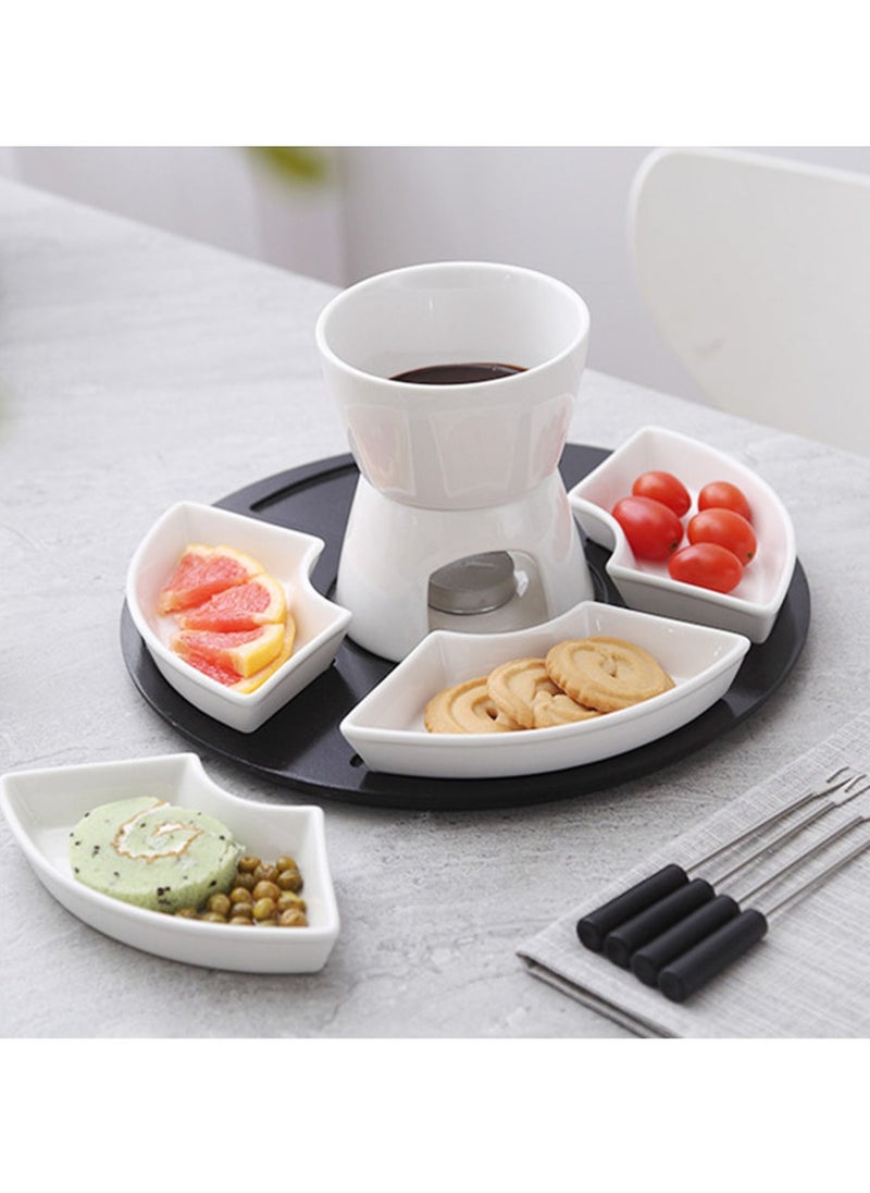 General DIY Cheese Hot Pot Cheese Heating Insulation Furnace, Chocolate Hot Pot Melting Furnace Hot Pot Set (White)  - Image 1