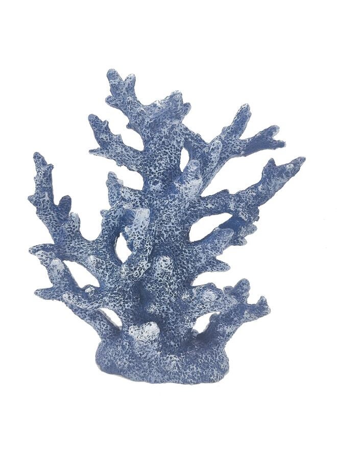 ديكور ساحلي للشاطئ، تمثال شعاب مرجانية، ديكور منزلي، تمثال مرجاني، للمنزل، المكتب، الحمام، رف سطح المكتب، تمثال، هدايا ذات طابع بحري (المقاس: أزرق) - Image 1
