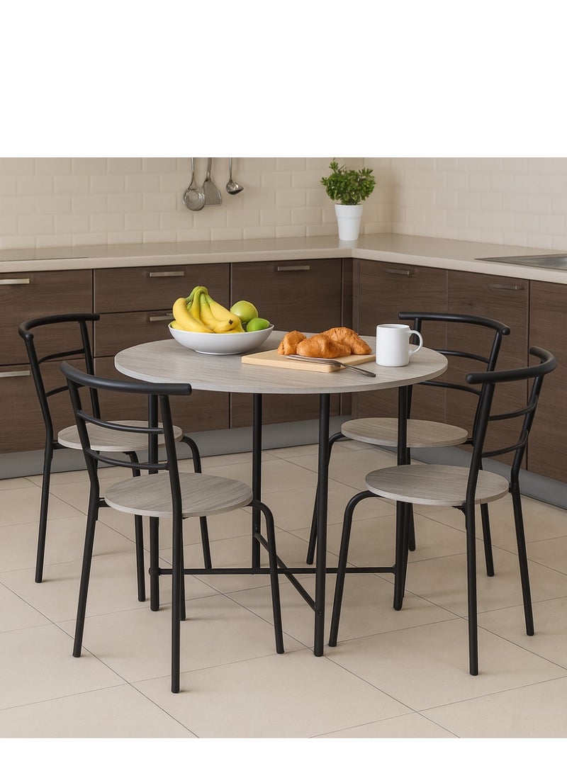 KRESLO Crislo 5-Piece Dining Table Set - Image 3