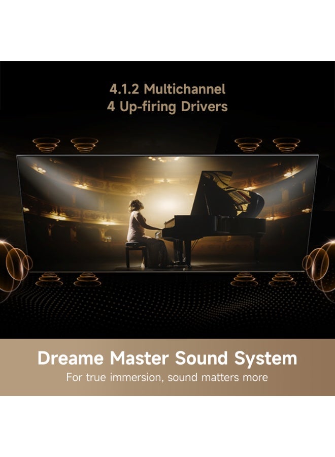 دريم Dreame Aura 55 Inch Smart TV 4k QLED+ with Mini LED Television, Dolby Vision -Atmos 70 W Integrated Soundbar, Google TV,  Dreamind Pro AI Processor, Game Master - Image 5