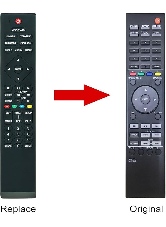 erorex - Replaced Bdp110 Ws01780Us Remote Control Compatible Withyamaha Av System Receiver Bd S1065Bl Bds1065 Bds1900 Bds1065Bl Bd S1065 Bd S1900 - Image 1