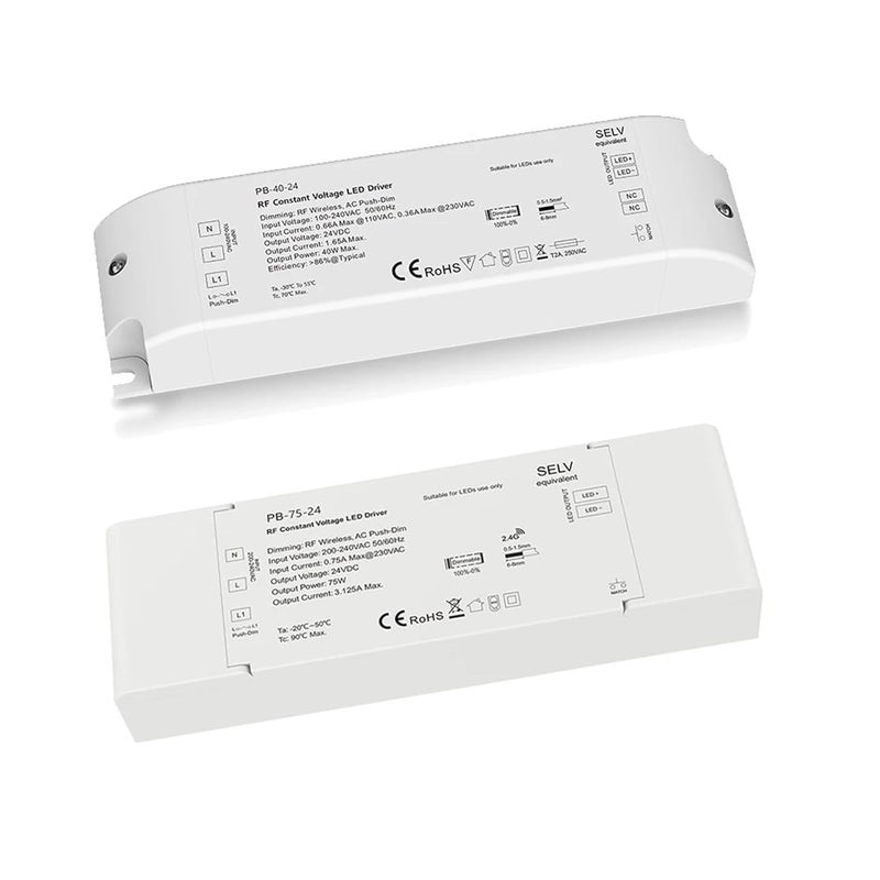 40W 75W Dimmable LED Driver 12V 24V Constant Voltage Power Supply With RT6 Remote1 - Image 3