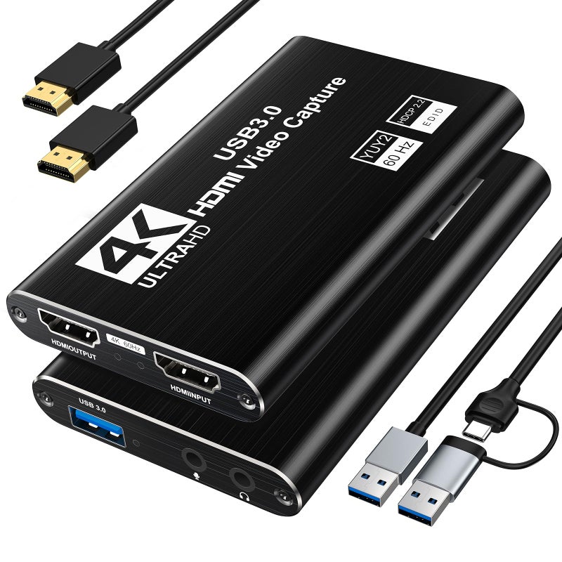 XIIXMASK Video Capture Card USB 30 Capture Card 4K HDMI LoopOut 1080P 60FPS2K 30FPS Video Game Capture for Works for PS5CameraPC - Image 2