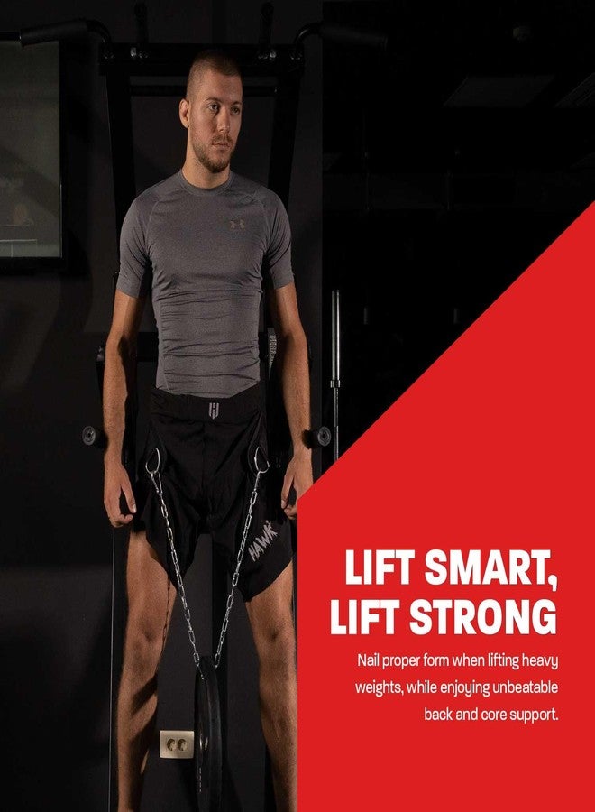 Hawk Sports Dip Belt with Chain for Bodyweight Exercises, Black 6" Padded Weightlifting Belt with 36" Steel Chain and D-Ring Carabiners, Lift 300 lbs. of Dumbbells, Kettlebells, or Weight Plates - Image 5