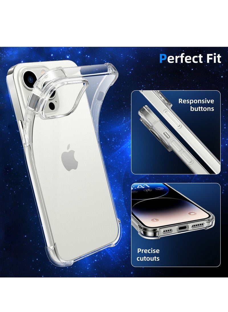 Houmt iPhone 14 Case Clear Soft Flexible TPU Anti-Shock Slim Transparent with 4 Corners Bumper Protective Cover (iPhone 14 Clear)  - Image 2