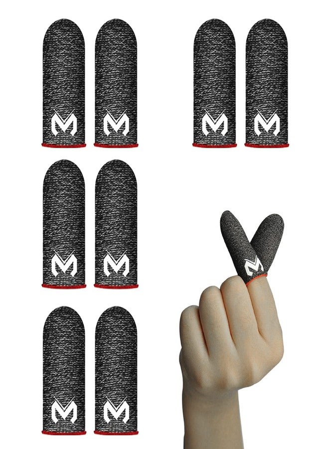 BNYTXV 8 Pack Finger Sleeves for Mobile Gaming, Silver Fiber Thumb Sleeves Protector Phone Gaming, Smooth Operation & Highly Touch-Responsive, Anti-Sweat - Image 5