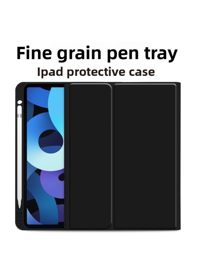 Generic - Applicable Ipad Tablet Bluetooth Keyboard Case Ipad10.9 Protective Case IPad Wireless Bluetooth Leather Case With Pen Slot-Color:White Ice Blue-without Keyboard-Applicable Model:11inch Ipad Pro (m4) 2024 Model - Image 1