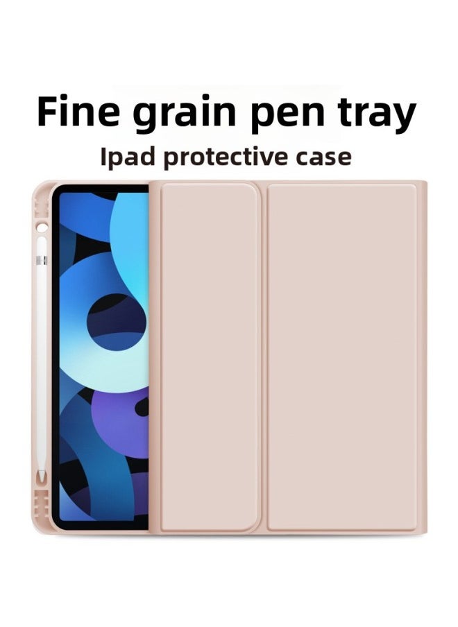 Generic - Applicable Ipad Tablet Bluetooth Keyboard Case Ipad10.9 Protective Case IPad Wireless Bluetooth Leather Case With Pen Slot-Color:White Ice Blue-without Keyboard-Applicable Model:11inch Ipad Pro (m4) 2024 Model - Image 1