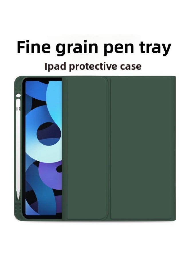 Generic - Applicable Ipad Tablet Bluetooth Keyboard Case Ipad10.9 Protective Case IPad Wireless Bluetooth Leather Case With Pen Slot-Color:White Ice Blue-without Keyboard-Applicable Model:11inch Ipad Pro (m4) 2024 Model - Image 1