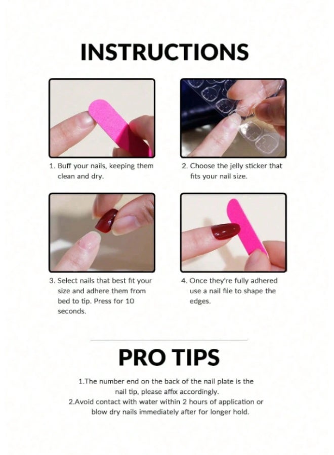 Tuline 24Pcs Medium Oval Solid Pink Ombre Acrylic Press On Nails, Glossy Shiny Nail Tips Full Cover Nails Kit For Women & Girls Nail Supplies Nails - Image 5