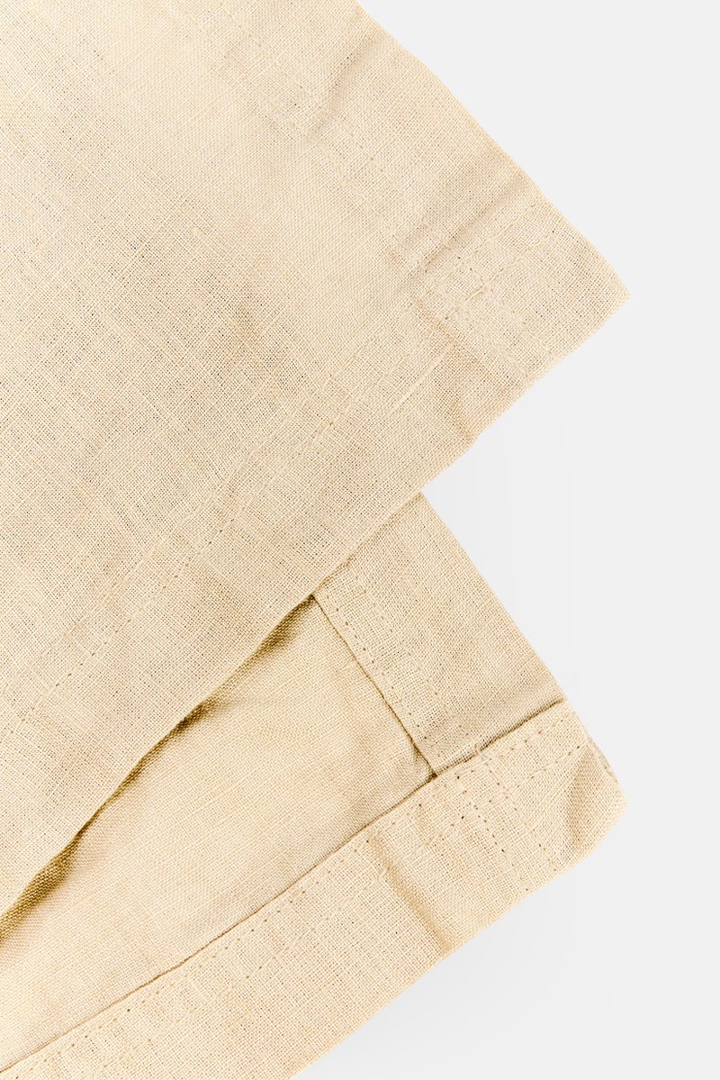 H&M Single Plain Linen Bed Skirt, Taupe  - Image 3