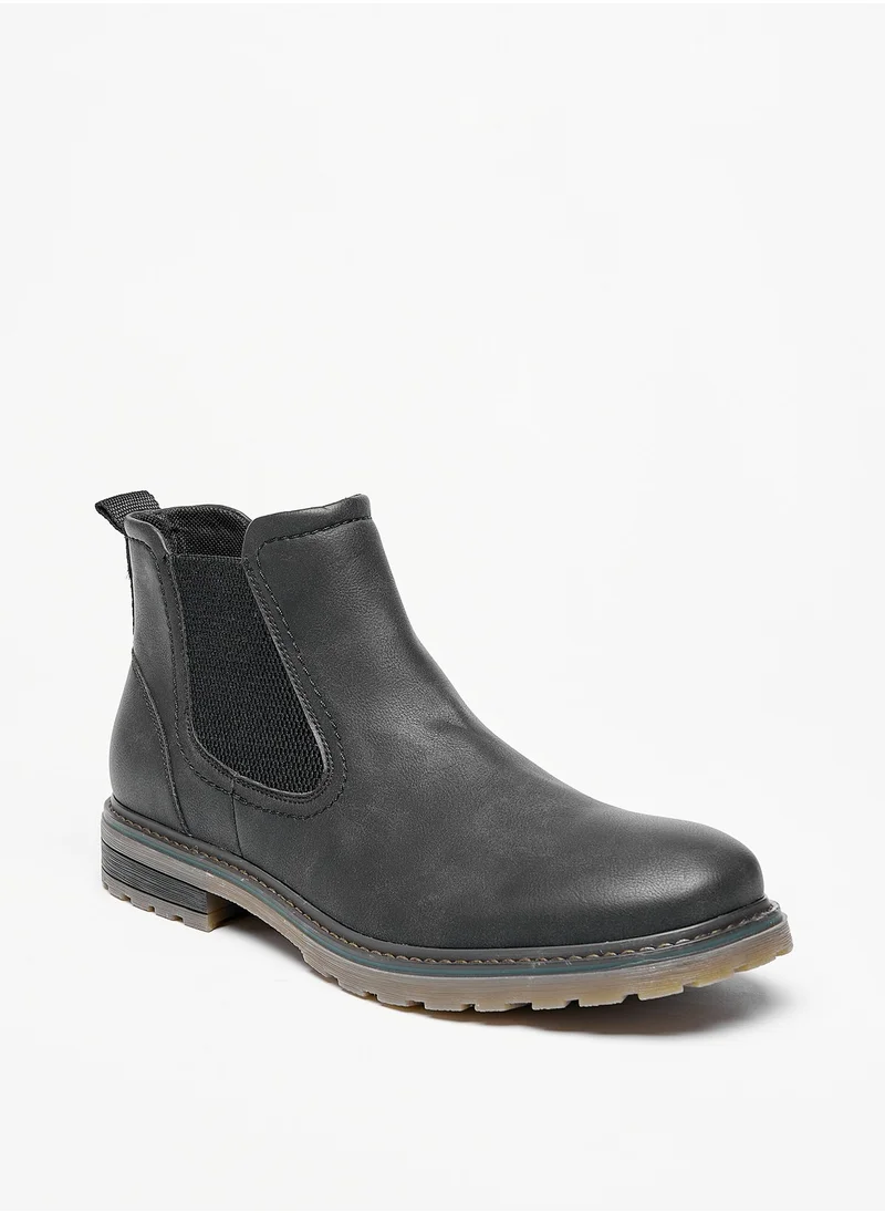 LBL Men Solid Slip-On Chelsea Boots