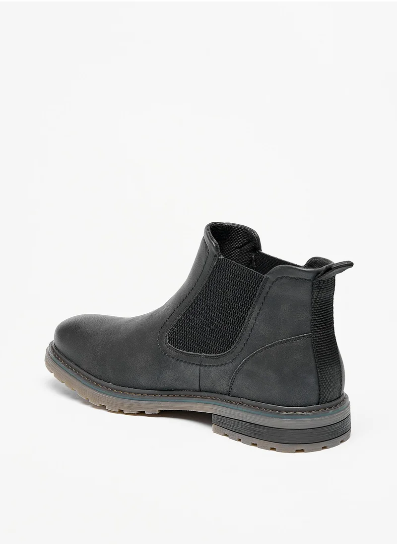 LBL Men Solid Slip-On Chelsea Boots