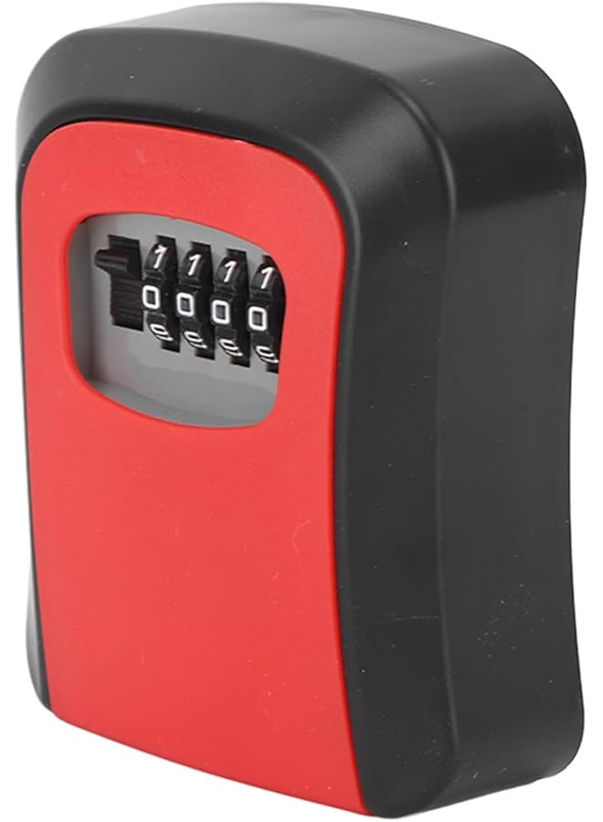 PROMASS PROMASS Key Lock Box, Proof Wall Mounted ABS Higher Security Combination Lockbox for Garages Emergency Entrances (Red (Without Dust Cover))  - Image 1
