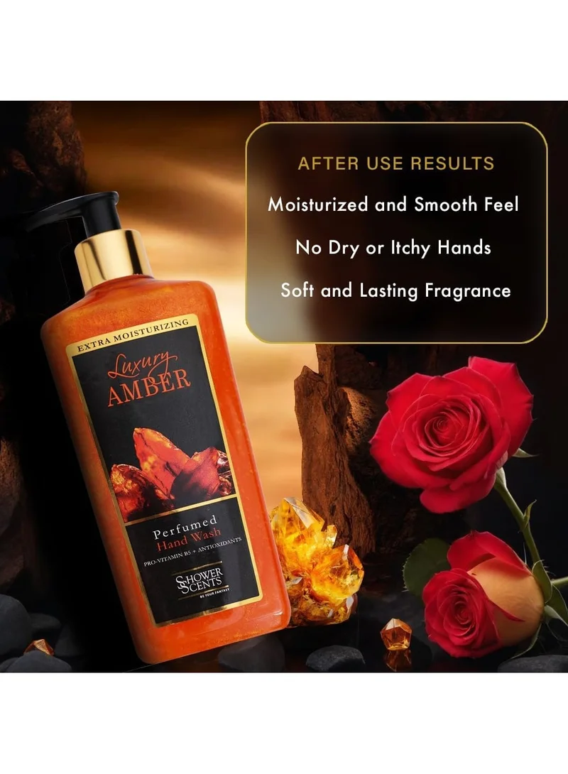 Shower Scents  Shower Scents Luxury Amber extra moisturizing perfumed hand wash 312ml  | Best Price UAE