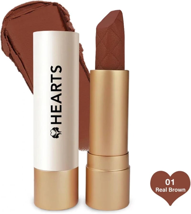 Hearts أحمر شفاه كريمة القلوب - 01 بني حقيقي - Image 2