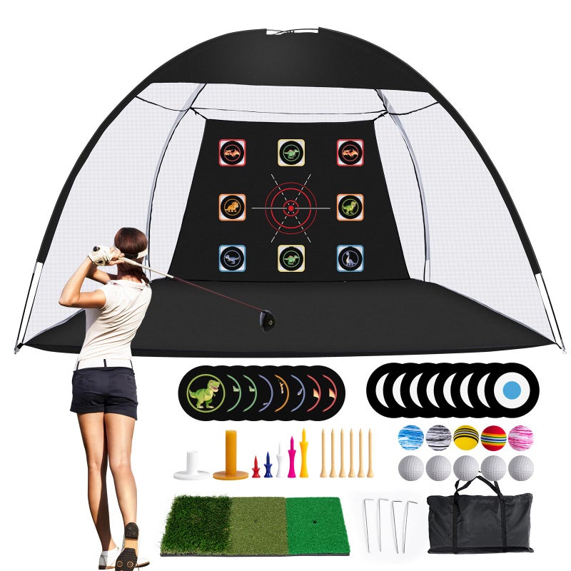 G2 GO2GETHER Golf Net, 10 x 7ft Golf Practice Net with Mat for Backyard, Upgraded 420D Oxford Cloth,210G Net for Hitting,Driving for Indoor&Outdoorr - Image 1