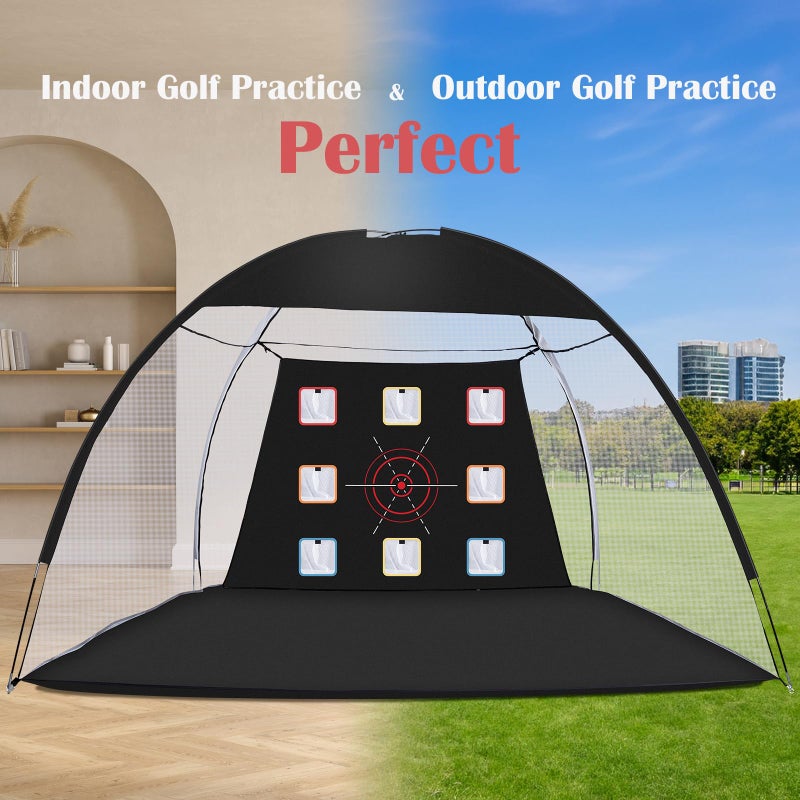 G2 GO2GETHER Golf Net, 10 x 7ft Golf Practice Net with Mat for Backyard, Upgraded 420D Oxford Cloth,210G Net for Hitting,Driving for Indoor&Outdoorr - Image 5