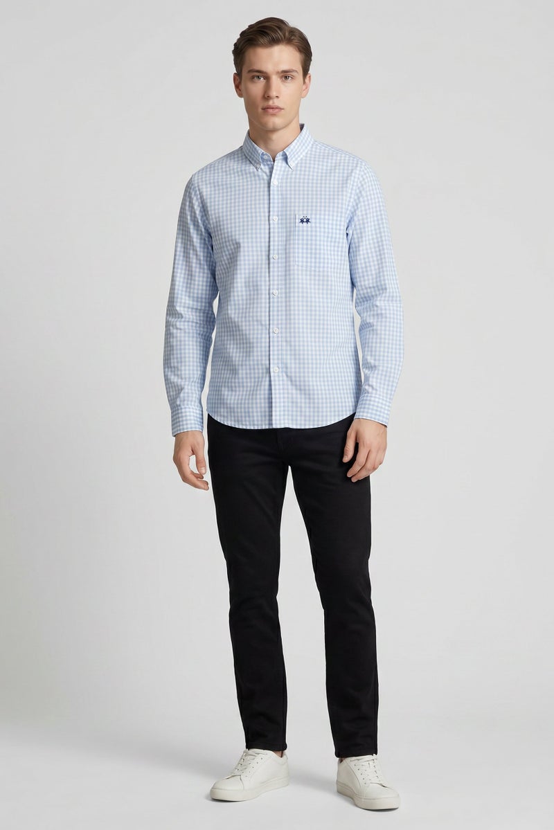 La Martina Men Slim Fit Checkered Long Sleeve Casual Shirt, Multicolor - Image 2