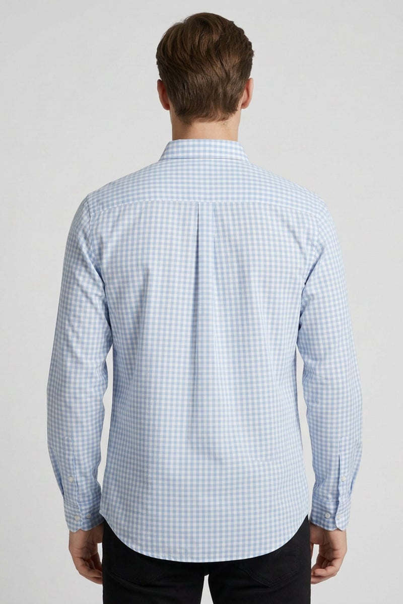 La Martina Men Slim Fit Checkered Long Sleeve Casual Shirt, Multicolor - Image 4