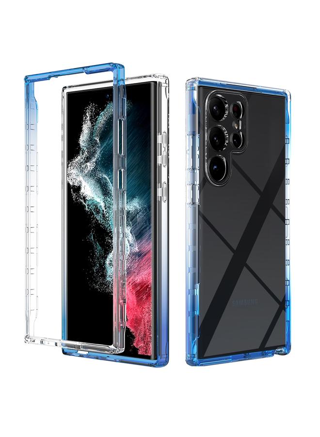 اس-توب جراب لهاتف Samsung Galaxy S23 Ultra 5G، جراب هاتف شفاف متدرج الألوان من مادة TPU + PC - Image 1