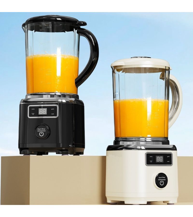 White Portable 3 Blade Fruit Juicer With LED Display USB Rechargeable For Smoothies Milkshakes And Juices - Image 2