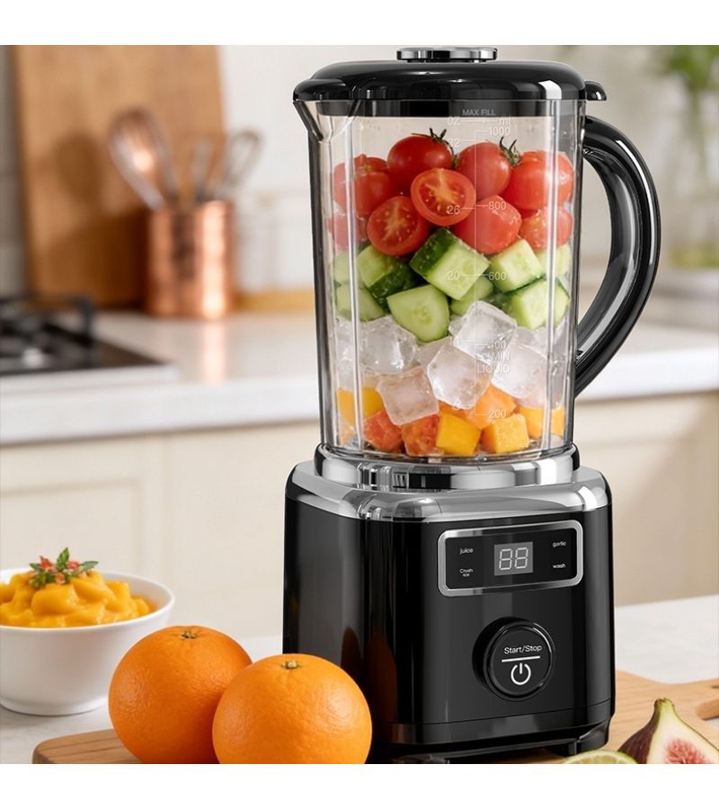 White Portable 3 Blade Fruit Juicer With LED Display USB Rechargeable For Smoothies Milkshakes And Juices - Image 5