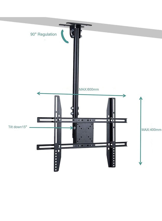 Generic - Tilting Ceiling TV Mount Bracket Roof VESA Wall Mount for 23-65 Inch Oled Led Qled TVs with Adjustable Arm Load up to 30KG Max VESA 600×400mm - Image 1