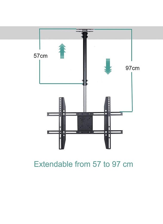 Generic - Tilting Ceiling TV Mount Bracket Roof VESA Wall Mount for 23-65 Inch Oled Led Qled TVs with Adjustable Arm Load up to 30KG Max VESA 600×400mm - Image 1
