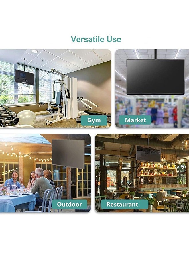 Generic - Tilting Ceiling TV Mount Bracket Roof VESA Wall Mount for 23-65 Inch Oled Led Qled TVs with Adjustable Arm Load up to 30KG Max VESA 600×400mm - Image 1
