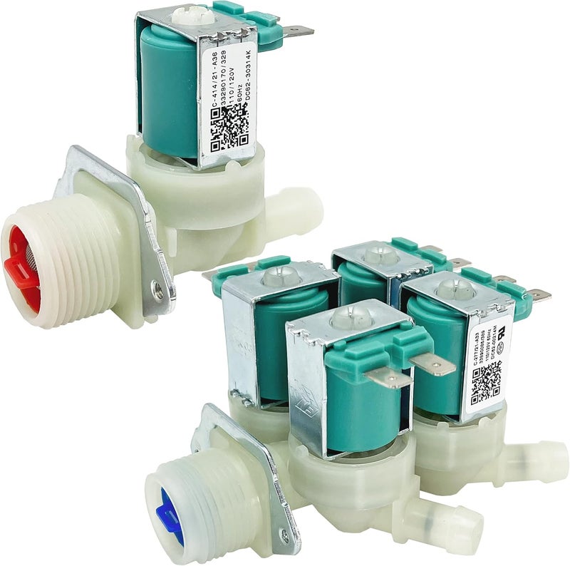 inruwo مجموعة صمامات مدخل المياه الباردة والساخنة inruwo DC62-00214M و DC62-30314K للغسالات من سامسونج ومايتاج - Image 1