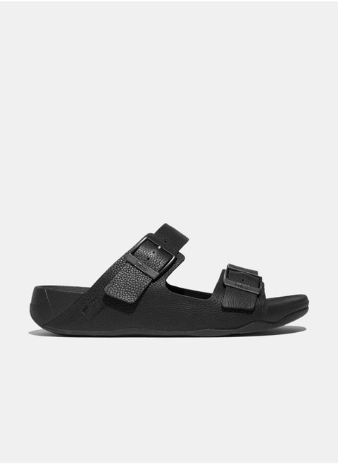 Gogh Moc Mens Buckle Tumbled Slides - Black