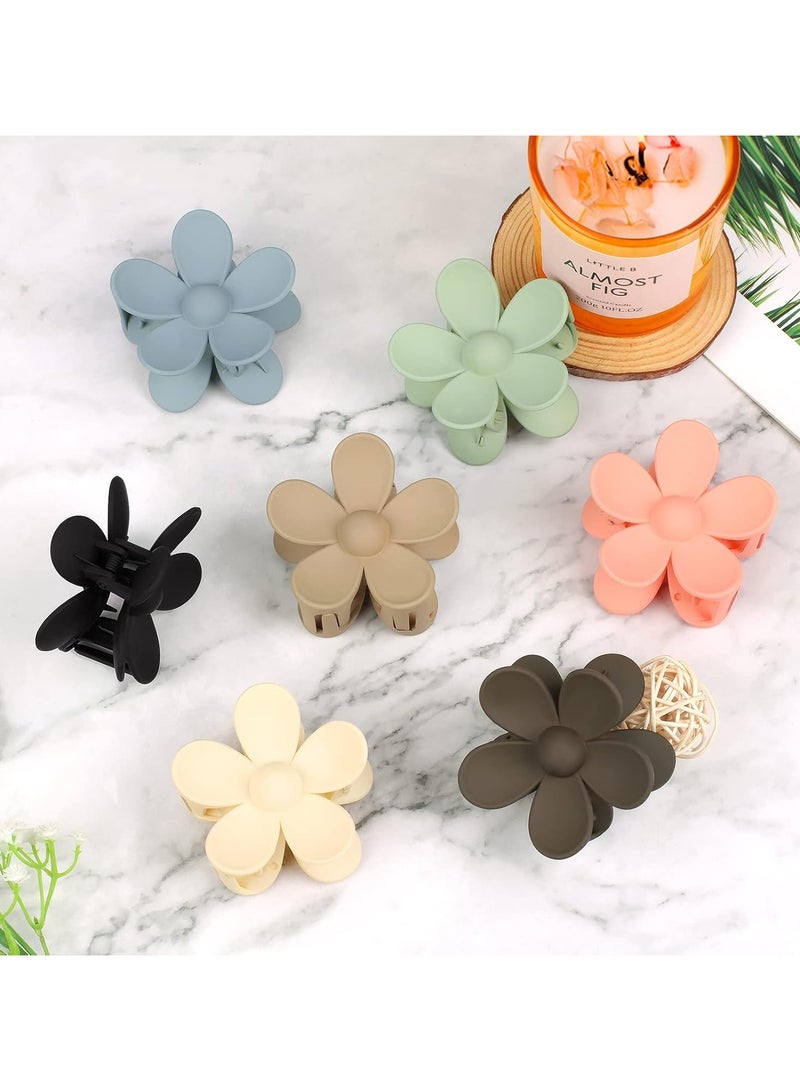 Goolsky Flower Claw Clip 7 PCS Claw Clips, Hair Clips For Women Non Slip, Claw Clips for Thick Hair Women Girls Gifts, 7 Colors - Image 5