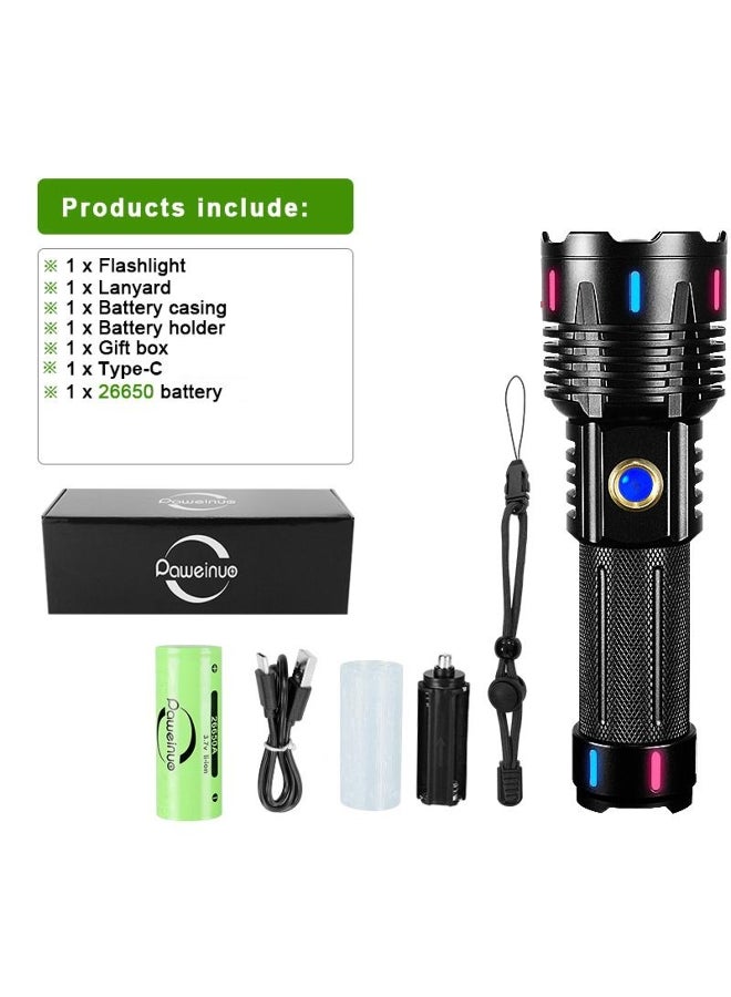 80000LM Ultra Powerful Rechargeable Flashlight 800W LED High Power LED Flashlights 3000M Long Range Torch Tactical Lantern - Image 3