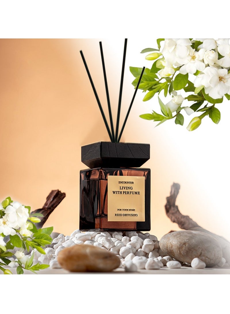 سان هان مجموعة معطرات الجو من القصب سعة 200 مل: معطرات جو بمزيج من غاردينيا، معطرات جو تدوم طويلًا، للمنزل، غرفة النوم، الحمام، المكتب (تركيز 10%) - Image 1