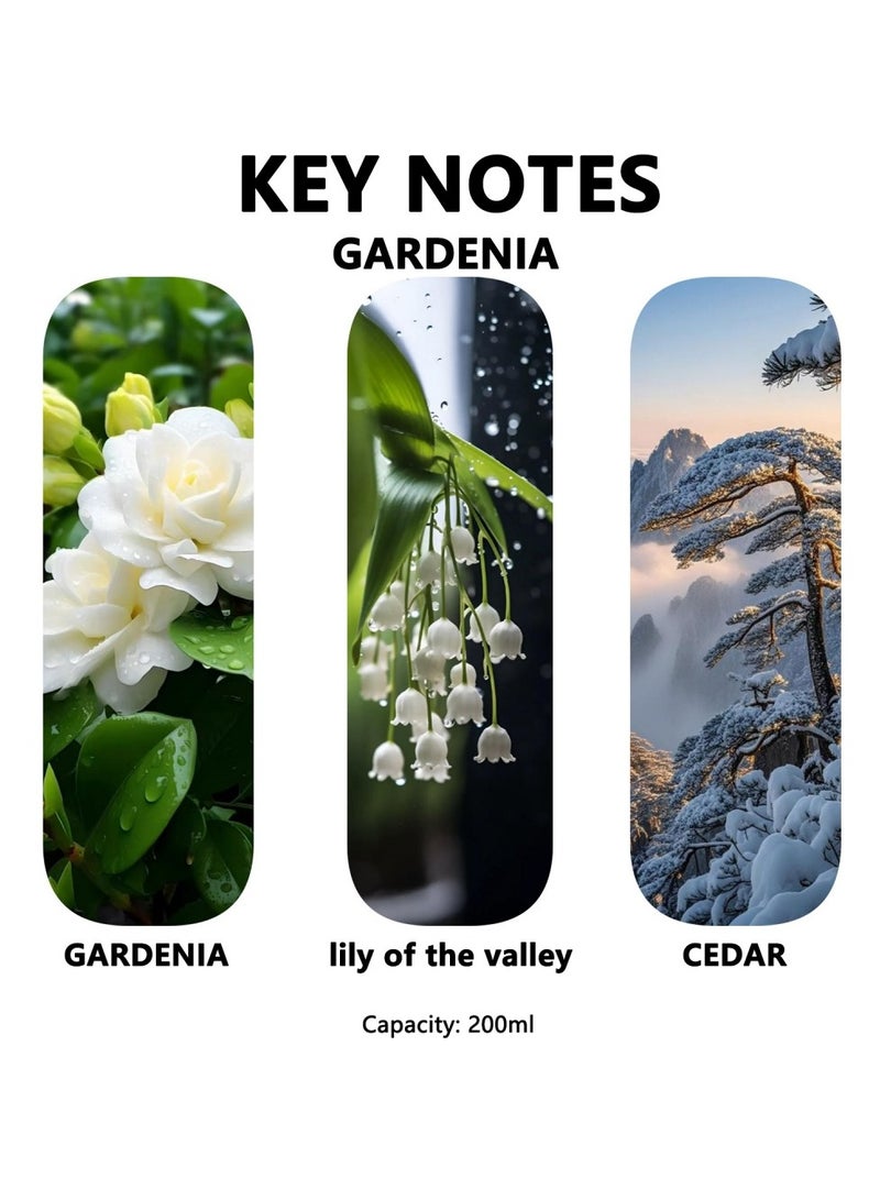 سان هان مجموعة معطرات الجو من القصب سعة 200 مل: معطرات جو بمزيج من غاردينيا، معطرات جو تدوم طويلًا، للمنزل، غرفة النوم، الحمام، المكتب (تركيز 10%) - Image 3