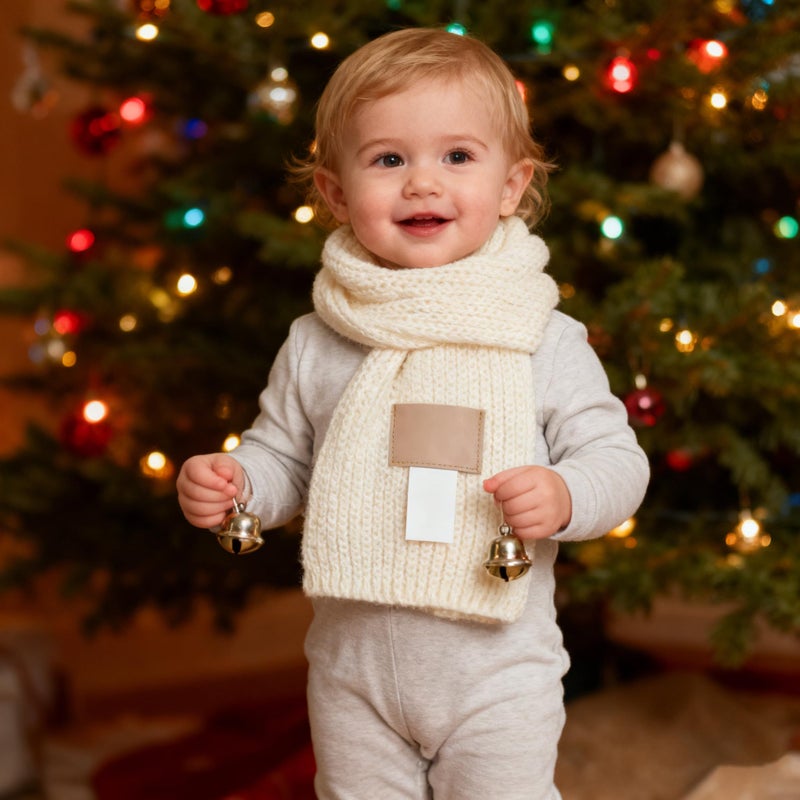 CaySep Kids Winter Warm Knit Scarf Soft Stretch Knitted Neck Scarves Fashion Solid Color Scarf for Toddler baby Boys Girls - Image 5