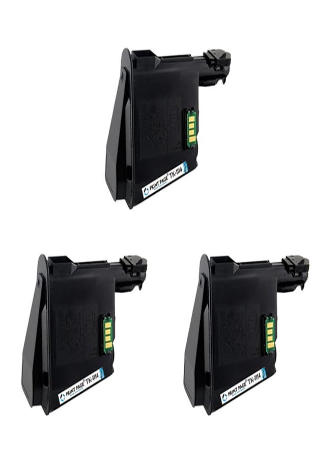 Print Page TK-1114 Toner Cartridge Compatible for Printers FS-1040, 1060DN, 1020 MFP, 1041, 1120 MPF, 1061DN, 1025 MFP (Pack of 3) - Image 1