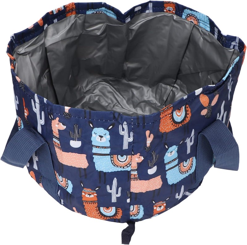 ويوبلز حوض استحمام لنقع القدمين، حوض استحمام محمول قابل للطي سعة 21 لترًا، مناسب للاستحمام في الهواء الطلق والتخييم والسفر (أزرق بحري) - Image 1