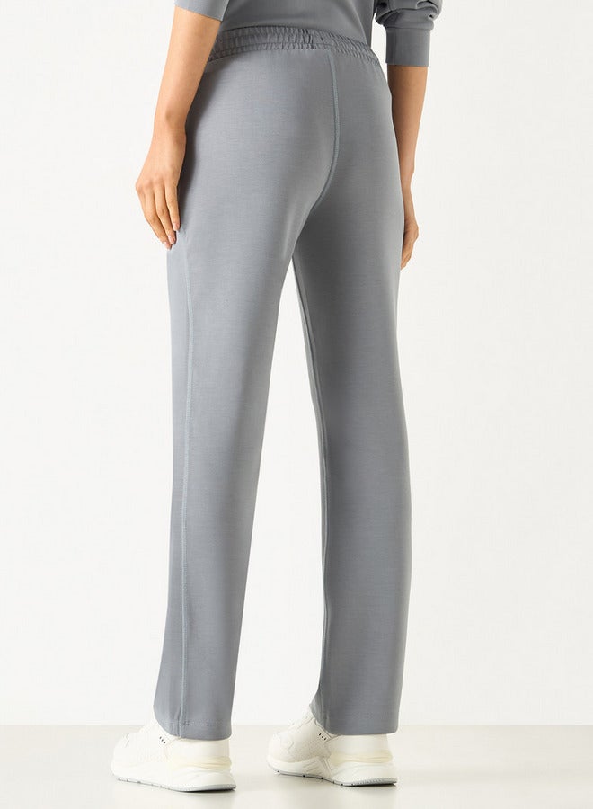 ADOT by Splash Solid Track Pants with Elasticated Waistband and Pockets - Image 3
