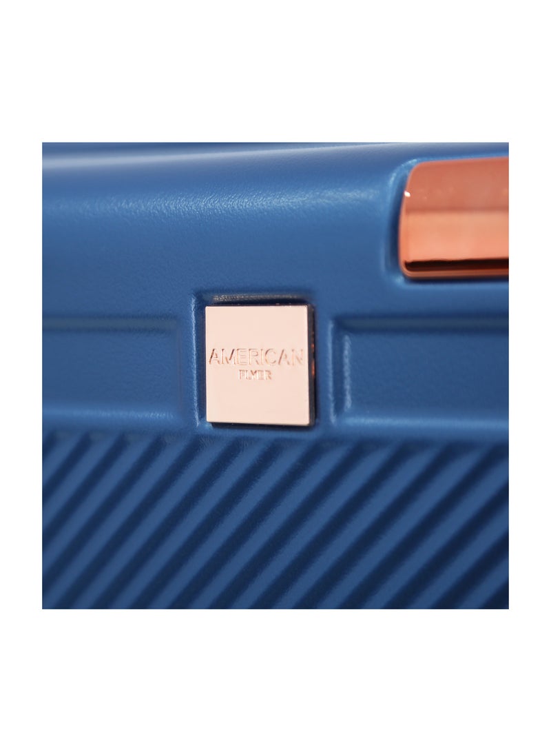 AMERICAN FLYER Luggage Set of 3 – Hardshell Trolley Bags with Secure Lock, Multi-Compartment Storage & Spinner Wheels,Blue(S-20",M-24",L-28") - Image 3