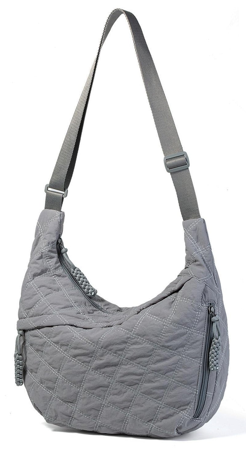 EMGILL 2026 Women's Crescent Puffer Tote Bag Lightweight Quilted Nylon Shoulder Bag Casual Crossbody Purse for Work Travel - Image 4