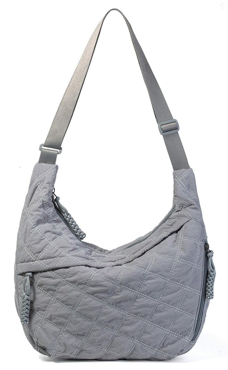 EMGILL 2026 Women's Crescent Puffer Tote Bag Lightweight Quilted Nylon Shoulder Bag Casual Crossbody Purse for Work Travel - Image 1