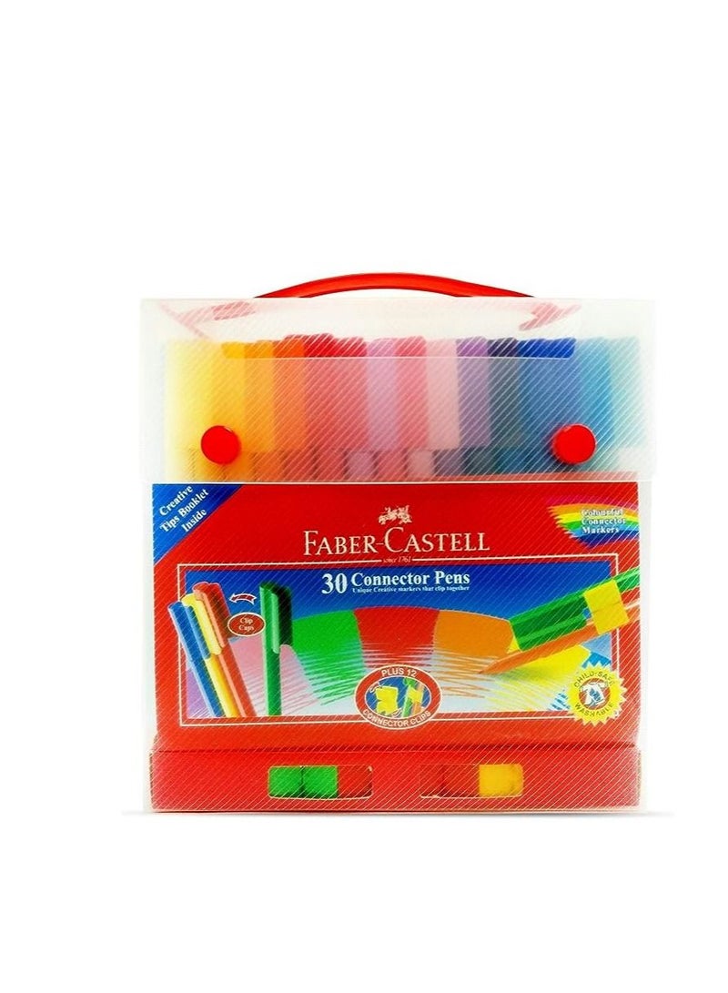 FABER-CASTELL مجموعة أقلام فلوماستر ملونة مكونة من 30 قطعة - Image 2